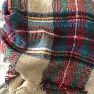 Zara plaid blanket scarf